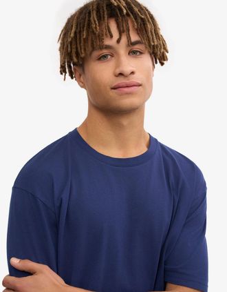 Colorful Standard Mens Colorful Standard Classic Organic T-Shirt - Marine Blue - Navy - Size: 36