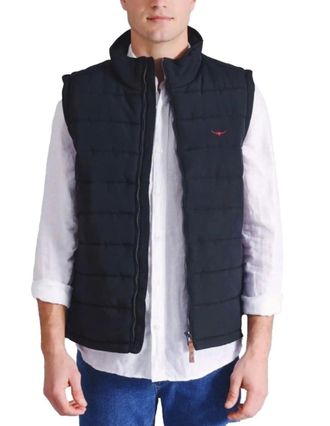 R.M. Williams Mens Patterson Creek Vest Gilet Navy (UK, Alpha, XL, Regular, Regular, Navy)