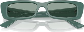 Ray-Ban Teru 54mm Rectangle Sunglasses in Dark Green at Nordstrom