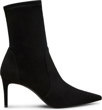 Stuart Weitzman Power Bootie 75 - Dames - Laarzen met Hak - Zwart - 40 1/2 EU - Schoenen
