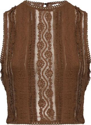 Charo Ruiz Ibiza Top smanicato - Marrone