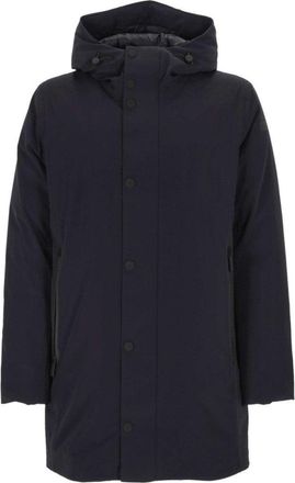 Roberto Ricci Design Classic Blue Jacket With Zipper And Stand-Up Collar