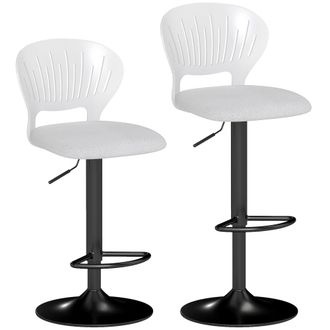 HOMCOM Taburetes de bar 40.5x43x105 cm blanco