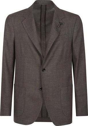 Lardini Brown Roma Wool-Blend Blazer