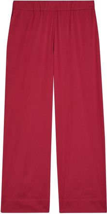 Max Mara Pece Wide-leg Cotton Trousers - Burgundy - 10 (UK10 / S)
