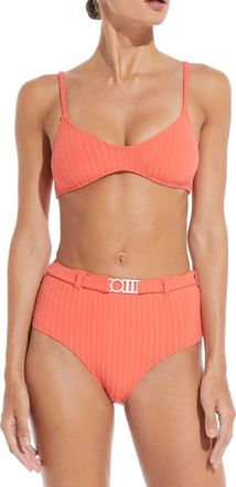 Solid & Striped Rachel Bikini Top And Cora Bikini Bottom Two-Piece In Coral Orange