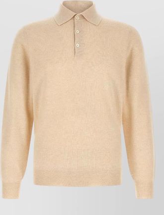 Brunello Cucinelli cashmere long-sleeve polo shirt