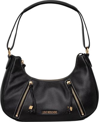 Love Moschino Rogal Hobo Bag - Dames - Schoudertassen - Zwart - ONE Size - Leer - Tassen