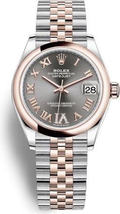 Rolex Datejust 31 Dark Rhodium Dial Automatic Steel and 18kt Everose Gold Jubilee Watch 278241GYRDJ