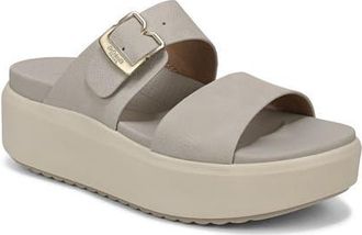 Dr. Scholls All Time Max Platform Wedge Slide Sandal in Oyster at Nordstrom, Size 6.5