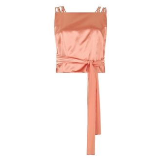 Alberta Ferretti Alberta Ferretti, Sleeveless Tops, female, Pink, Size: XS Stylish Top Fish