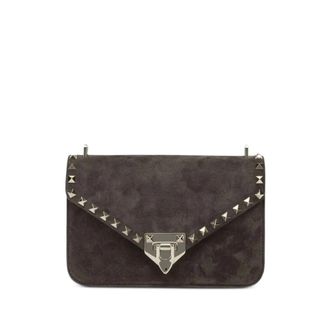 Valentino Garavani Rockstud Small Suede Shoulder Bag