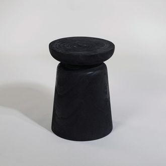 Maisons du monde Mesa auxiliar de madera de paulonia negra