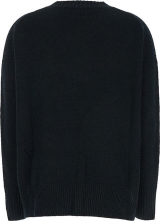 Allude Womens Black Cashmere Crewneck Sweater Tops Top