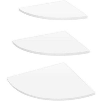 OEM 3 Estantes De Esquina Blancos De 3 Niveles, Estantes Flotantes De Esquina Para Pared - Crezuo