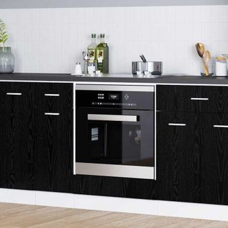 vidaXL Armadio per forno Rovere nero 60 x 46 x 81.5 cm - Vidaxl
