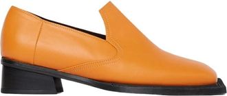 Ninamounah Howled Loafers - Leren Vierkante Neus Gestapelde Hak - Heren - Loafers - Oranje - 42 EU - Leer - Schoenen