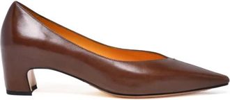 Mara Bini Schoenen, Dames, Bruin, 38 1/2 EU, Leer, Decollet&egrave; Pomp