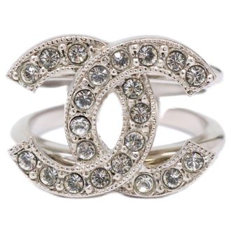 Chanel Silver Metal Band Ring (Pre-Owned)