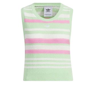 adidas (WMNS) adidas Knitted Striped Vest Top Asia Sizing Green JI7052