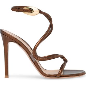 Gianvito Rossi Jungle Mamba Sandal in Brown Nappa at Nordstrom, Size 40.5