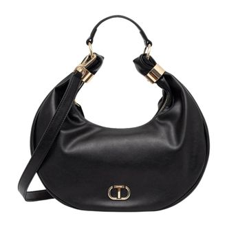 Twinset Handbags, female, Black, Size: ONE SIZE Eclipse Hobo Bag
