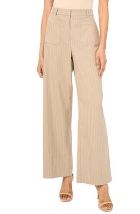 Vince Camuto Pinstripe Woven Pants in Toffee at Nordstrom, Size 10