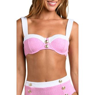 L'agence Alexandria Colorblock Bikini Top in Blush at Nordstrom, Size X-Large