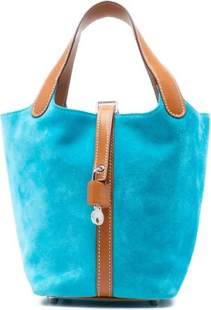 Herm&egrave;s 2018 Doblis and Butler Picotin Lock 18 handbag - Blauw