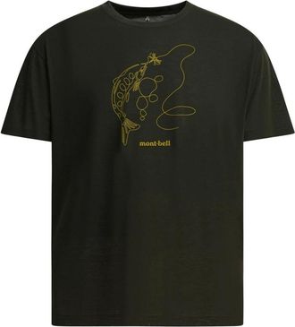 Montbell Tops, Heren, Groen, L, Polyester, Wickron Single-Line T-Shirt