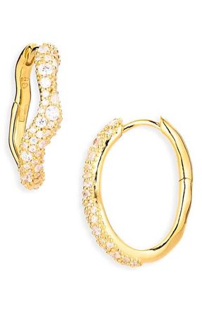 Missoma Small Molten Snow Huggie Hoop Earrings in Gold at Nordstrom