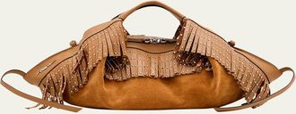 3.1 Phillip Lim Luna Mini Fringe-Trim Suede Crossbody Bag