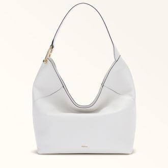 Furla Lara Borsa A Spalla L Talco H Bianco Pelle Di Vitello Granata Donna