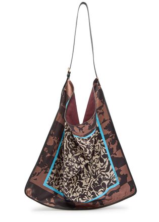 Dries Van Noten Printed Satin Tote bag - Burgundy - One Size