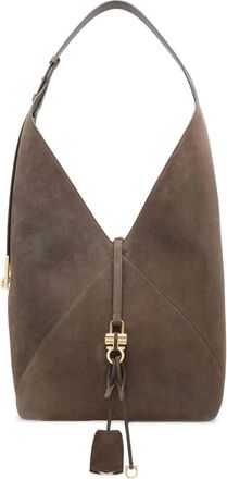 Ferragamo Borsa a spalla Origami grande - Grigio