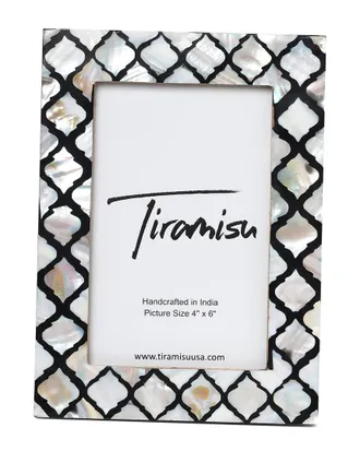 Tiramisu Mother Of Pearl Picture Frame - Geometric Pattern