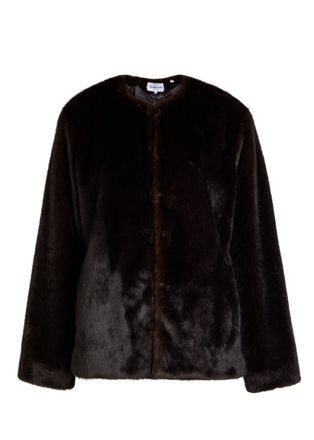 Veronica Beard Griselda Faux fur Jacket - Dark Brown - S (UK8-10 / S)