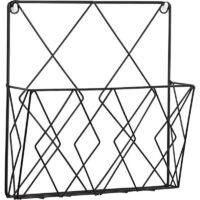 OEM Revistero De Pared De Metal Negro - Ideal Para Sal&oacute;n, Cocina Y Oficina - Crezuo