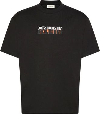 Calvin Klein logo-print T-shirt - men - Cotton - M - Black
