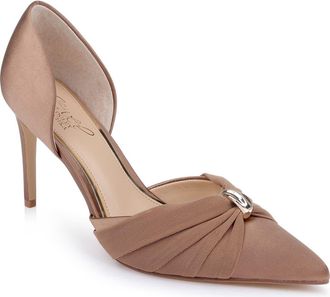 Badgley Mischka Baylee DOrsay Pump in Cappuccino Satin at Nordstrom, Size 5.5