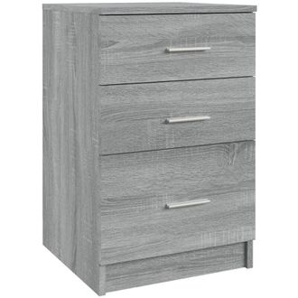 vidaXL Bed Cabinet Grey Sonoma 40x40x63 cm Engineered Wood Vidaxl