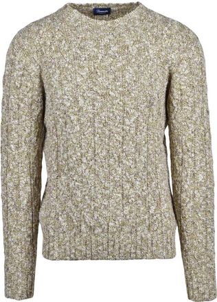 Drumohr Linen Cotton Knit - White/Green