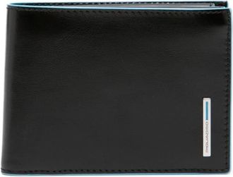 Piquadro B2 Revamp bi-fold leather wallet - unisex - Calf Leather - One Size - Black