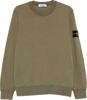 Stone Island Relaxed Fit Crewneck Sweatshirt with Signature Logo Patch