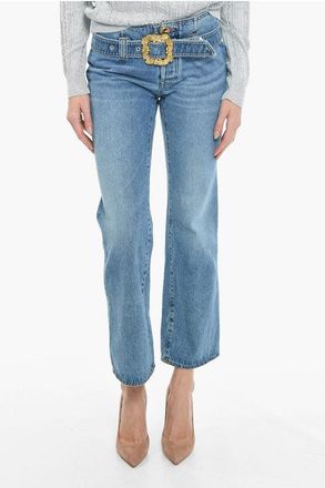 Cormio High Waisted Flared Fit Jeans With Buckle size Xs