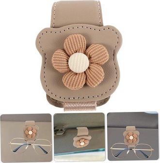 No Brand Soporte Para Gafas De Sol Para Coche - Clip De Almacenamiento Innovador Para La Visera Del Coche - Para Gafas De Sol Y Tarjetas - Dise&ntilde;o Floral