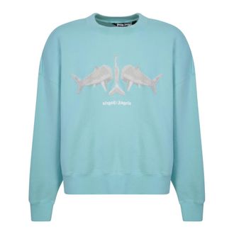 Palm Angels Hombre, Sudaderas, Azul, Talla: S