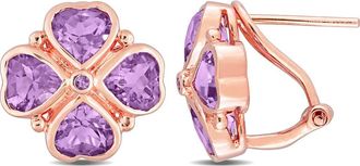 Delmar Rose de France Amethyst Clover Stud Earrings in Purple at Nordstrom Rack