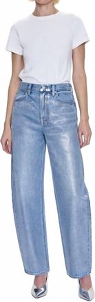 Pistola Denim Wes High Rise Barrel Jean In Spellbound