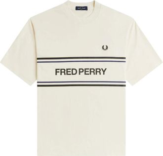 Fred Perry Hombre, Camisetas, Beige, Talla: M